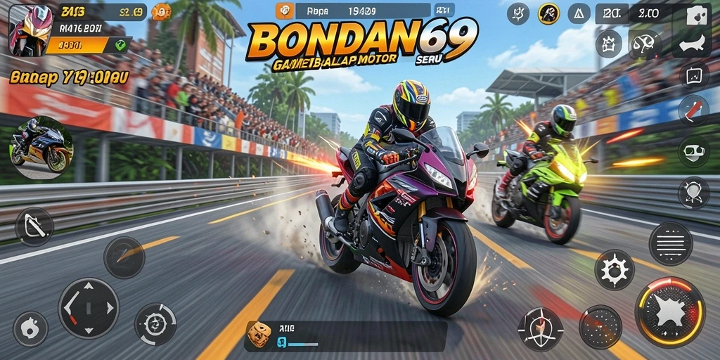 Tampilan gameplay BONDAN69 yang mendebarkan dan menantang di setiap trek.