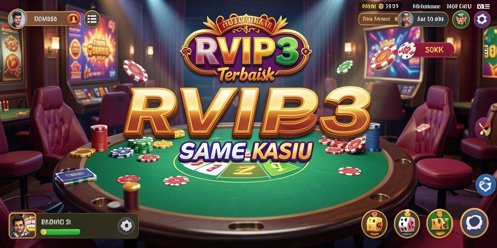 Tampilan gameplay seru di RVIP3 dengan berbagai pilihan kasino.