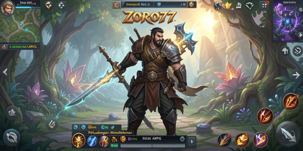 Tampilan gameplay ZORO77 yang mendebarkan dan penuh aksi.