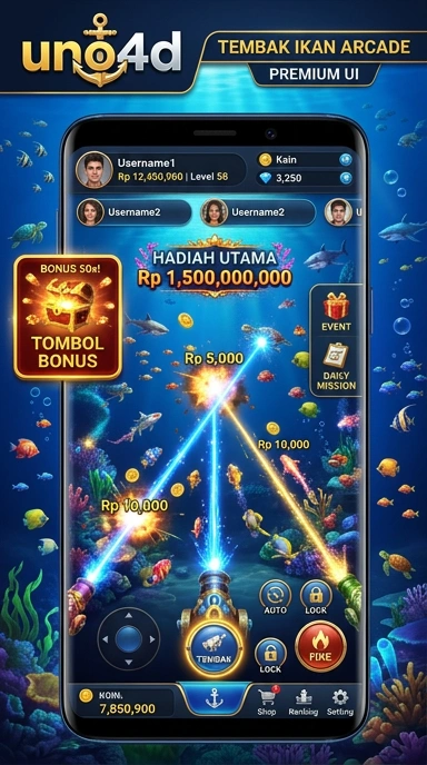 Tampilan utama aplikasi uno4d yang menarik dan mudah digunakan.